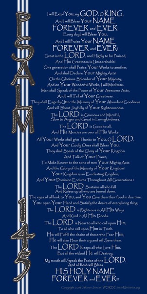 Psalm 145 10X20